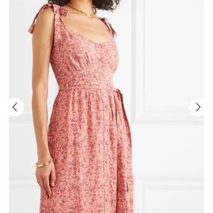 J Crew Pink Floral Tie Sun Dress